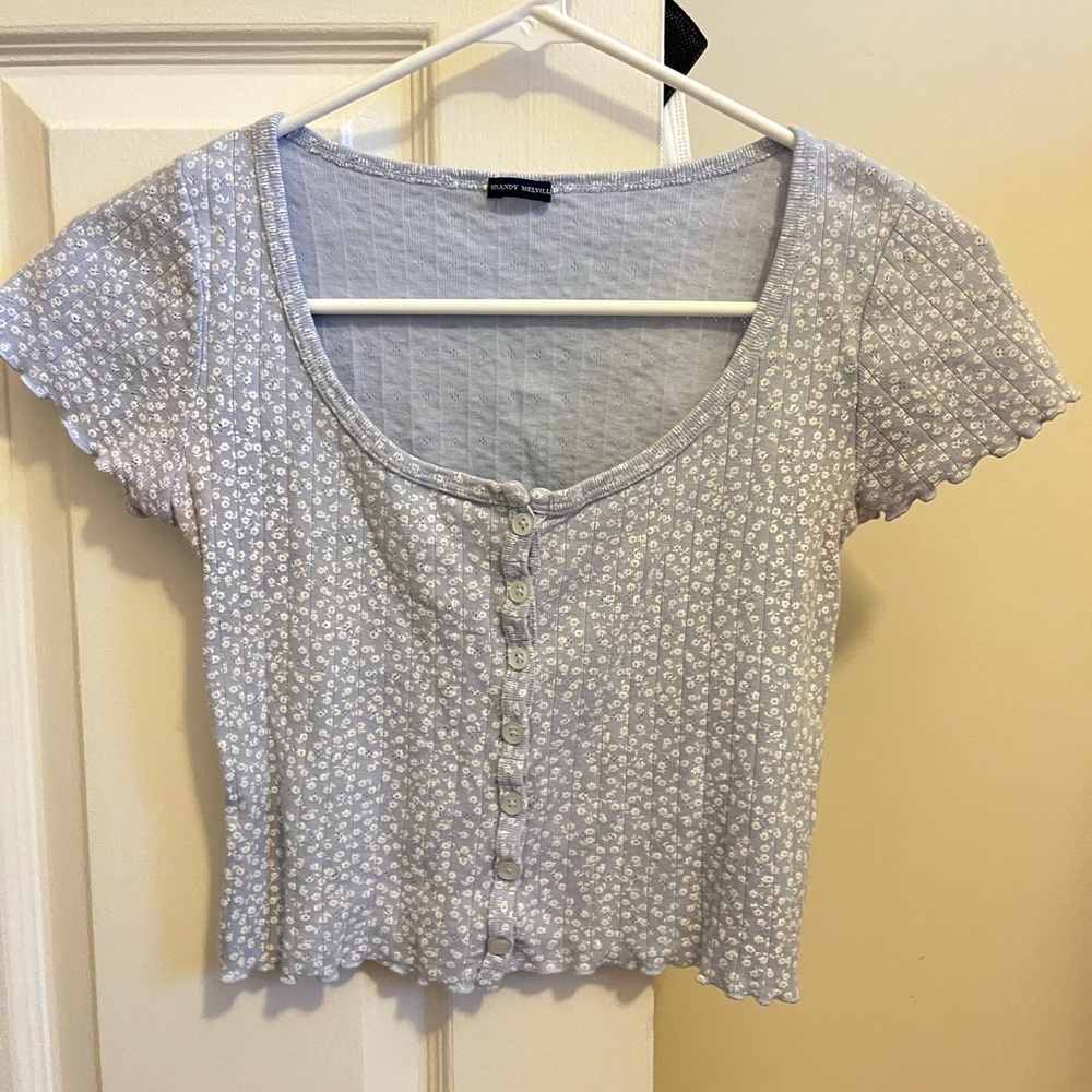Brandy Melville blue zelly top